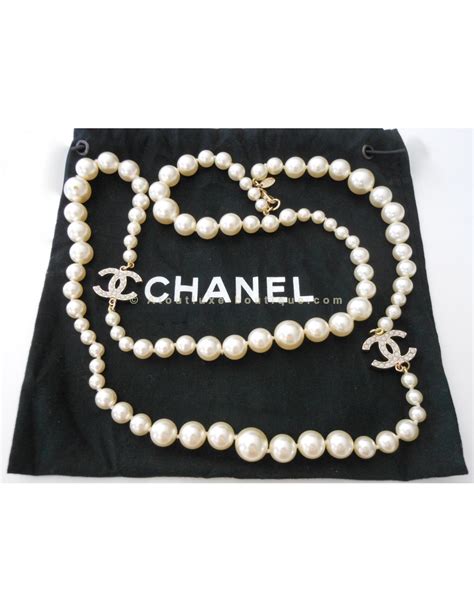 bijoux chanel collier perle|Chanel collier boutique.